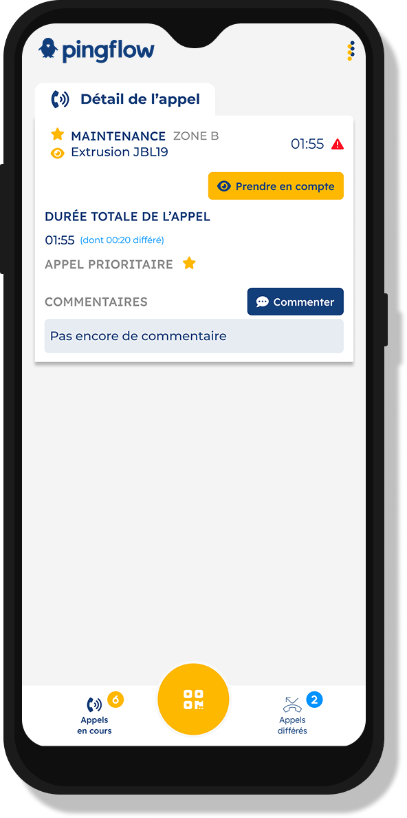 application andon Aperçu de l'application pour gérer les actions lors des rituels d'équipe