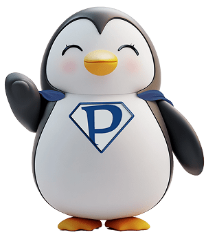 pingouin hero Illustration d'un pingouin déguisé en hero