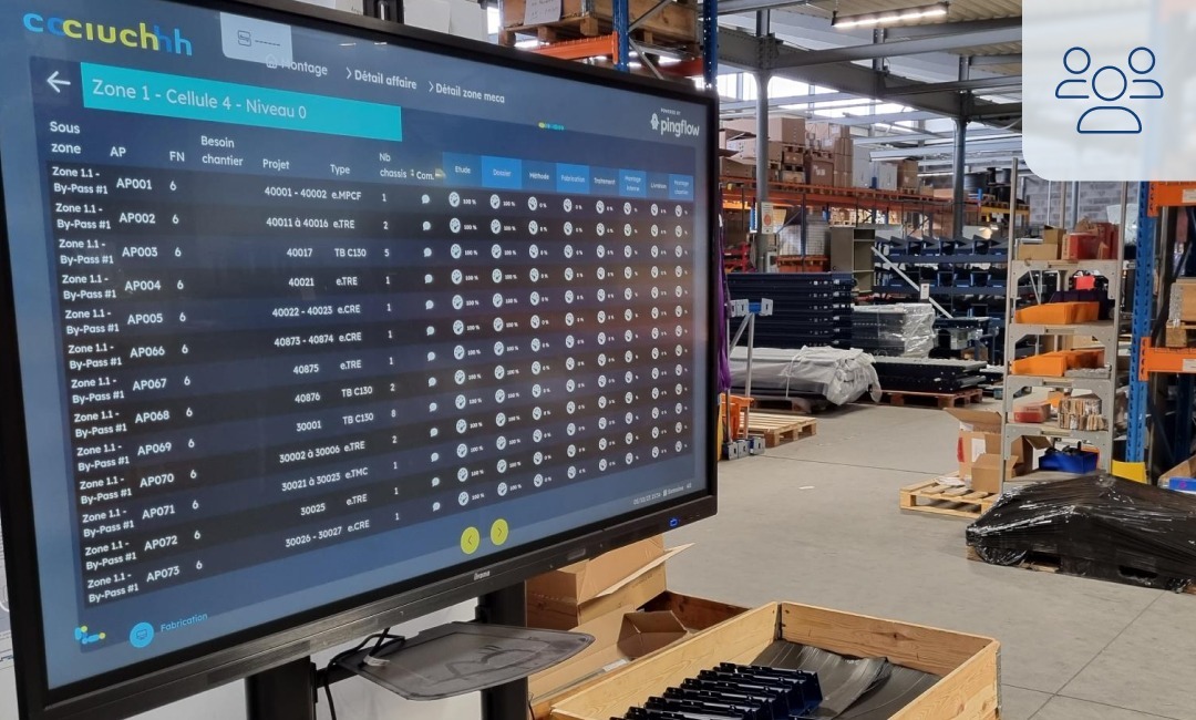 Ciuch digitalise (et optimise) le suivi de sa production grâce au management visuel digital