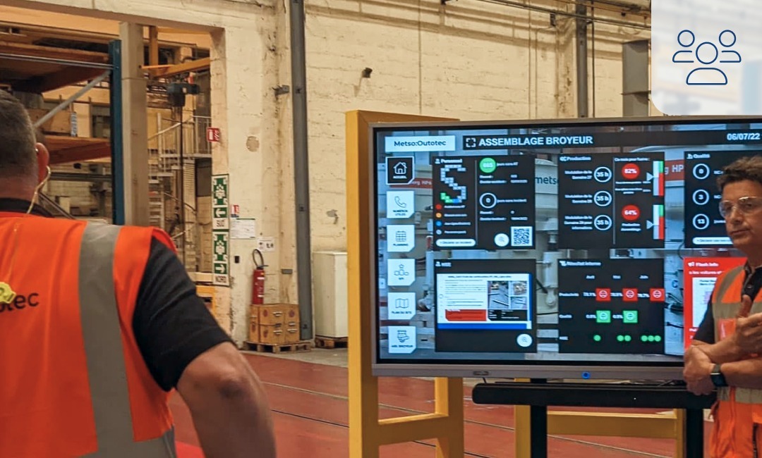 Metso Outotec : des wallboards digitaux pour “aligner” l’ensemble de sa production