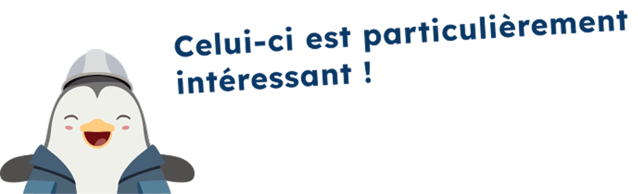 pingouin blog Illustration d'un pingouin qui dit "celui-ci est particulièrement intéressant !"