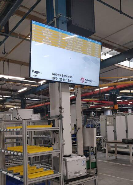 Comment Faiveley Transport (Wabtec) améliore sa performance grâce au système Andon de Pingflow 1 wallboard installé dans l'usine Faiveley