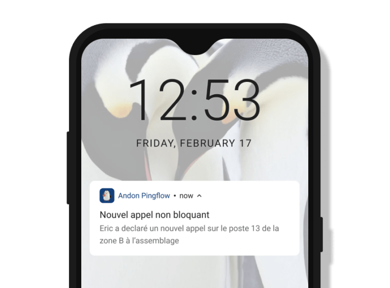 L’application mobile Andon : un accélérateur de performance pour les industriels 1 notification application andon pingflow