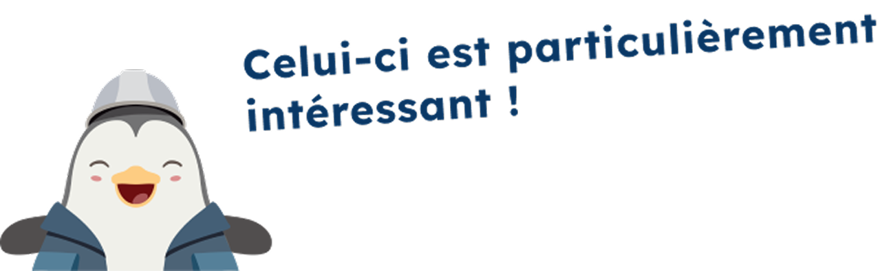 pingouin blog Illustration d'un pingouin qui dit "celui-ci est particulièrement intéressant !"
