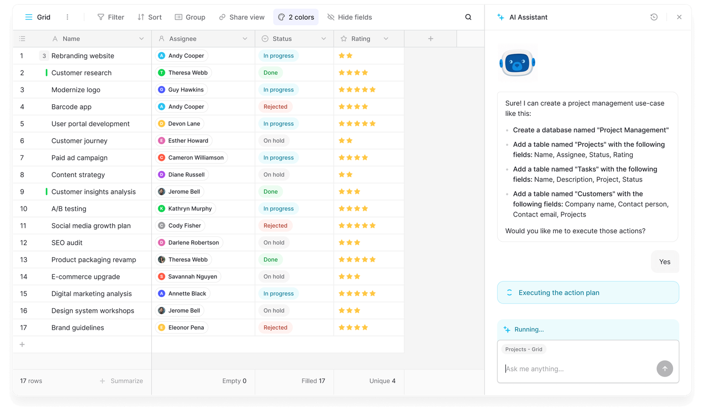 Image d'illustration de l'assistant IA Baserow Kuma