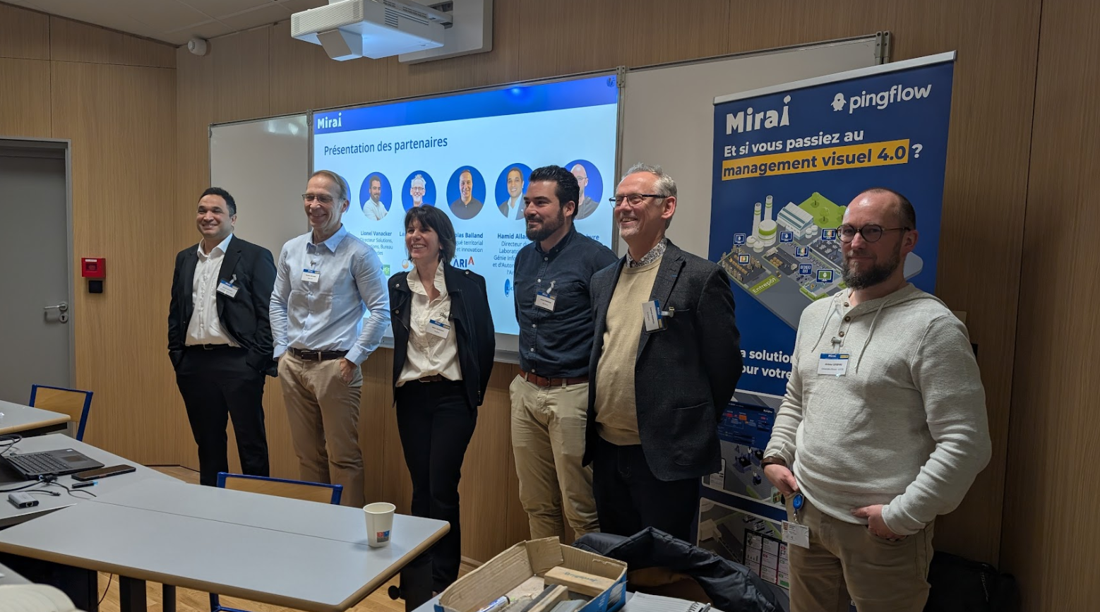 Photo des partenaires lors du lancement de Mirai