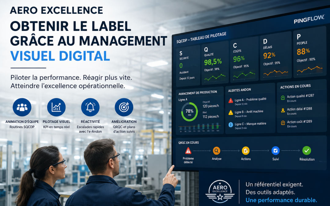 Comment obtenir le label Aero Excellence grâce au management visuel digital