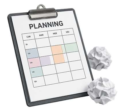 Logiciel MES Pingflow 1 Illustration d'un planning papier
